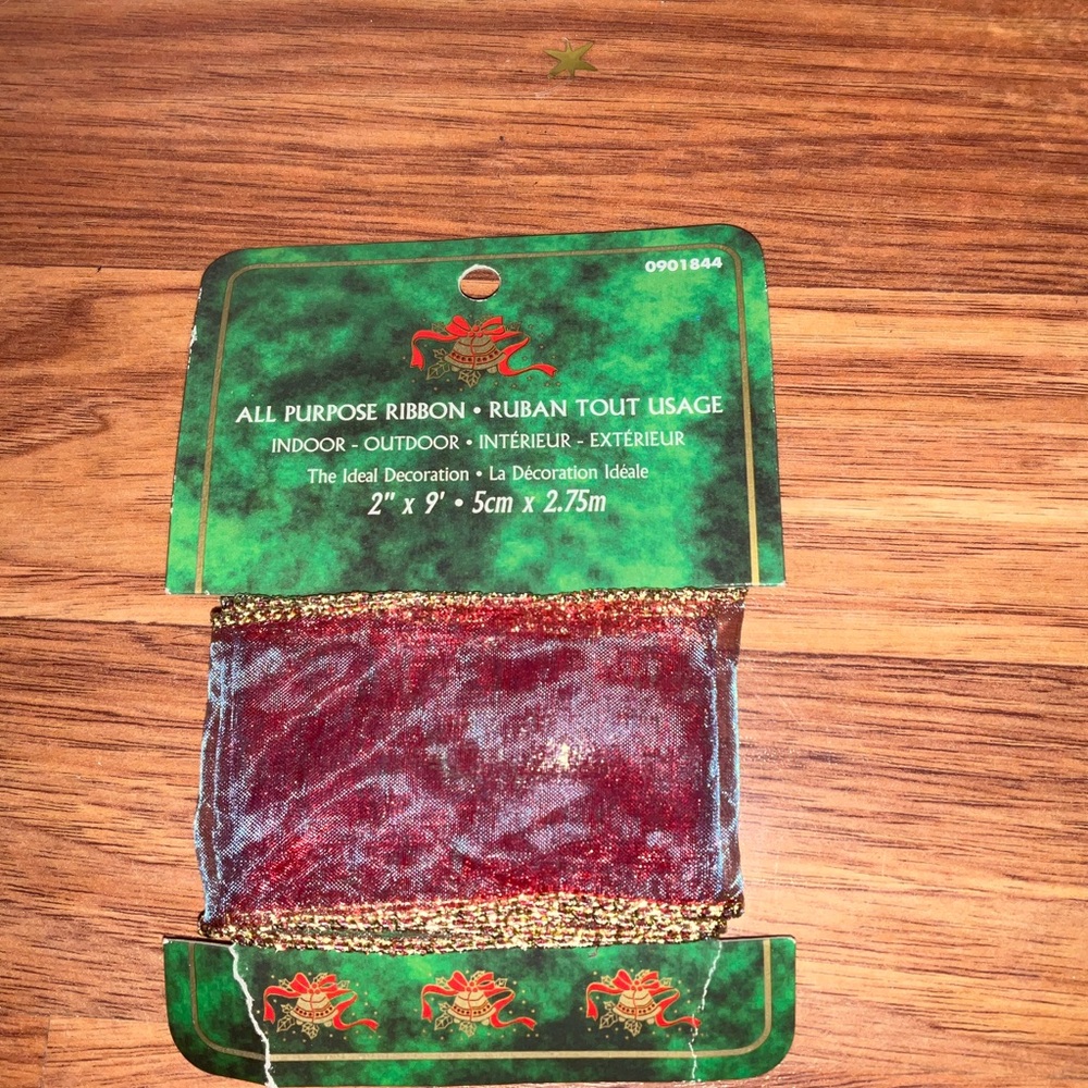 🥰 4/$25 - Red or Gold All-Purpose Ribbon - Picture 2 of 6